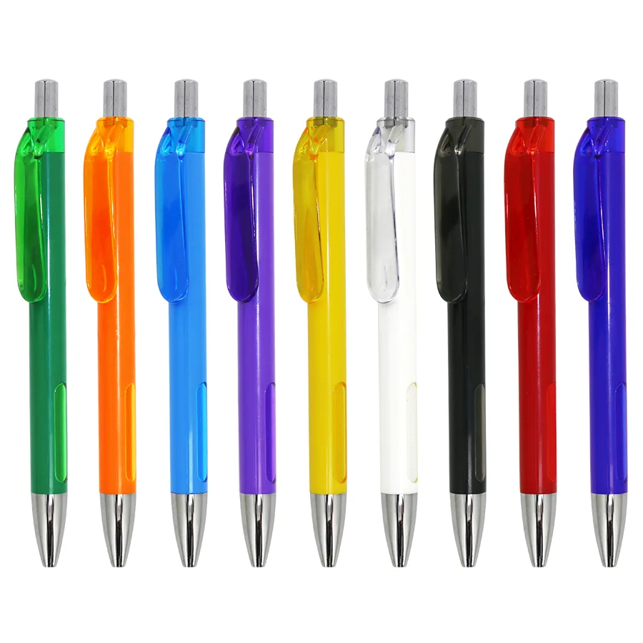 Stylo à bille en plastique à poussoir