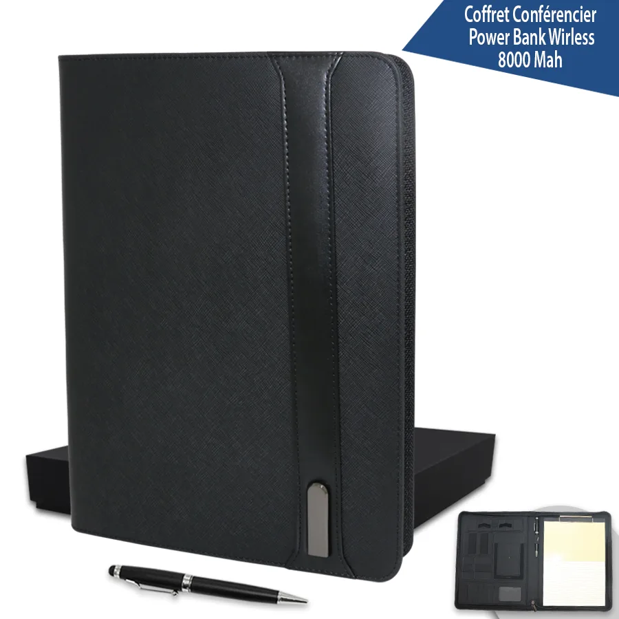 Coffret conférencier avec power bank sans fil