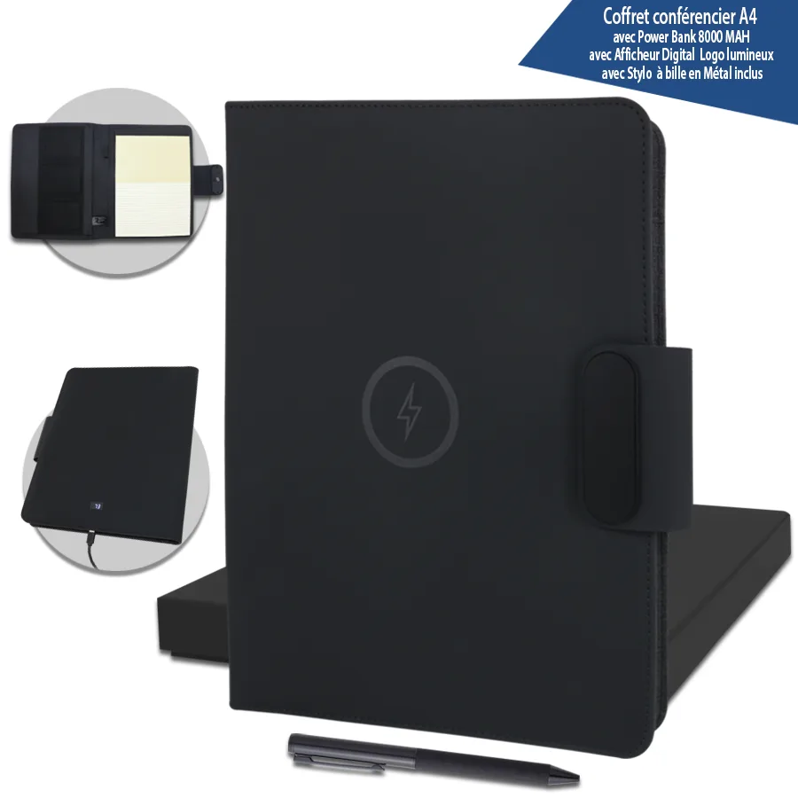 Coffret VIP conférencier avec power bank wireless
