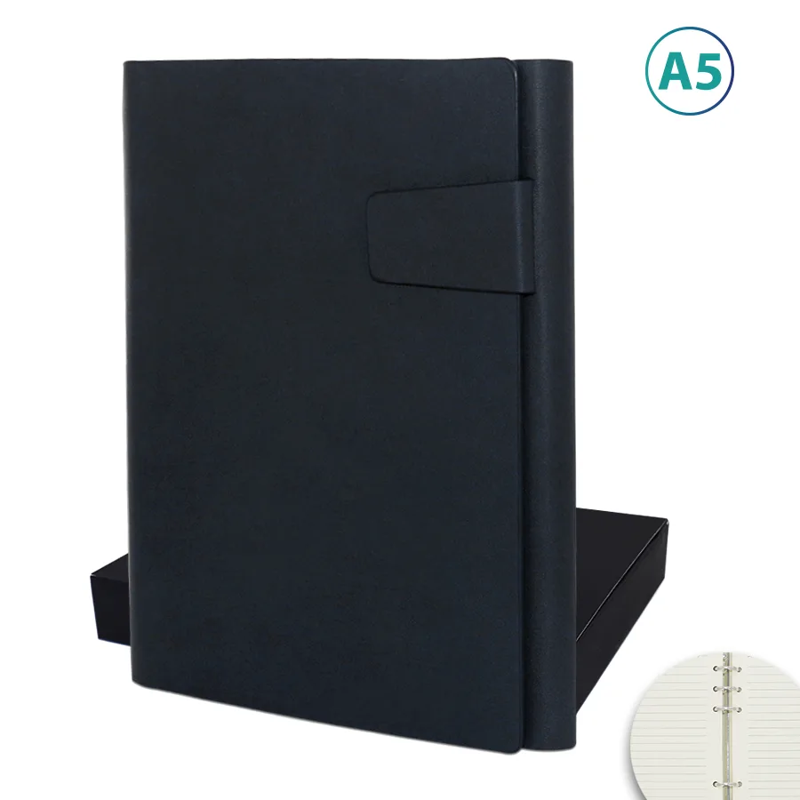 Notebook A5 en similicuir de type classeur