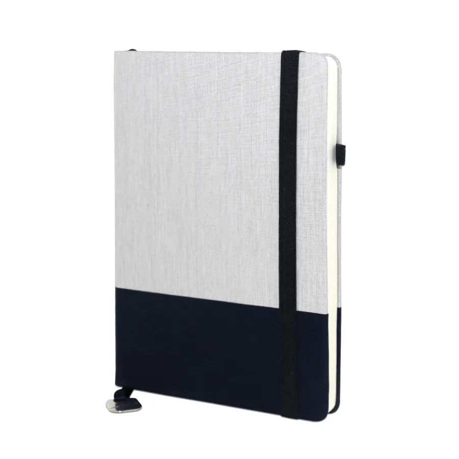 Notebook A5 promotionnel en similicuir et tissu