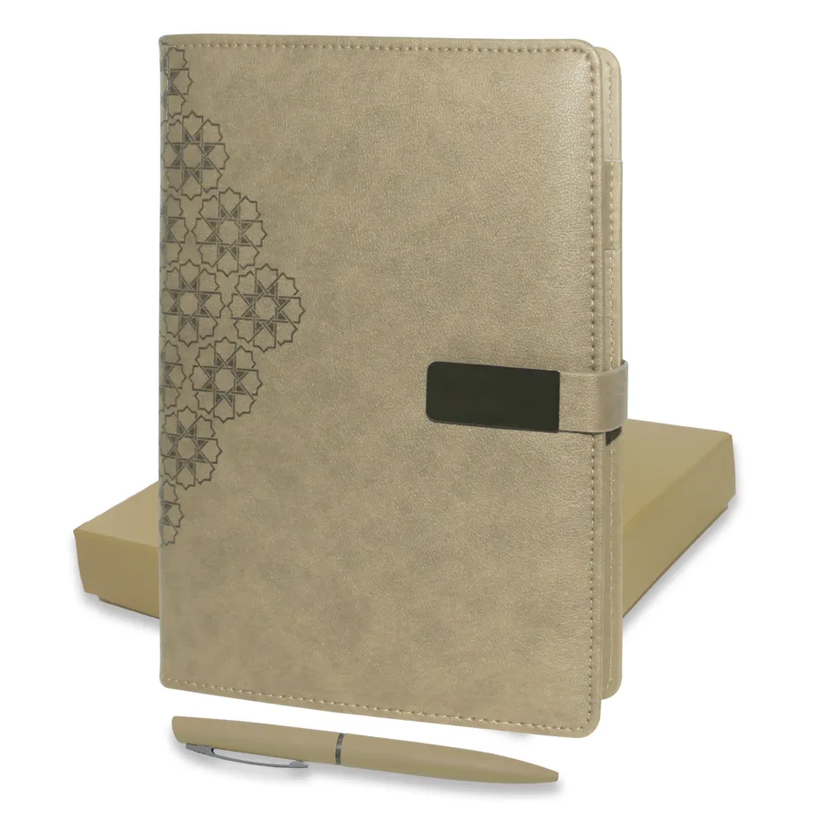 Set bloc-note arabesque avec stylos inclus