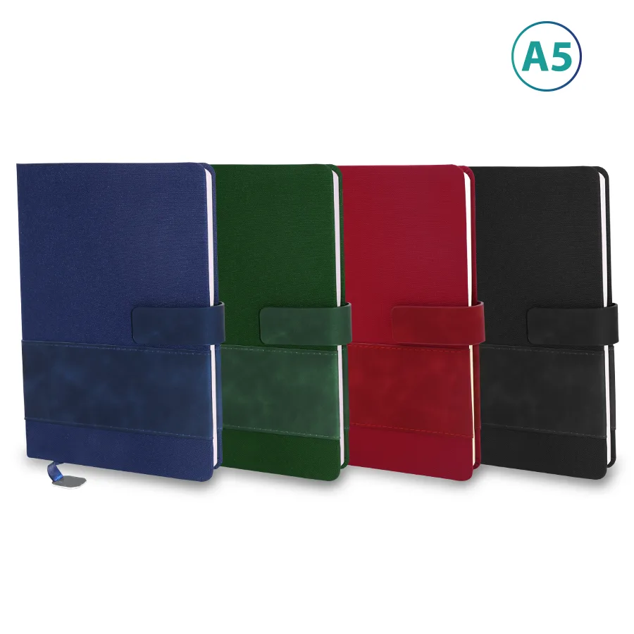 Notebook A5 en tissu et similicuir
