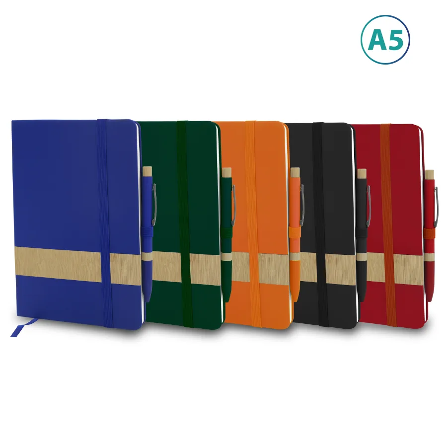 Set notebook A5 en similicuir avec stylo