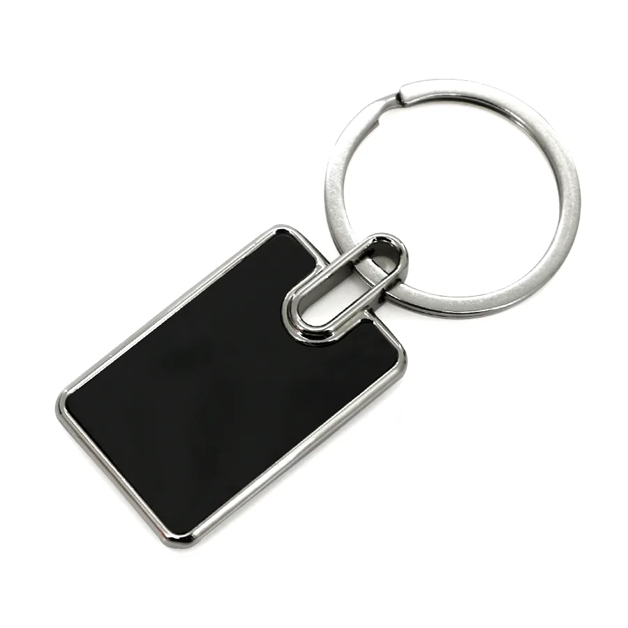 Porte-clés en métal rectangulaire