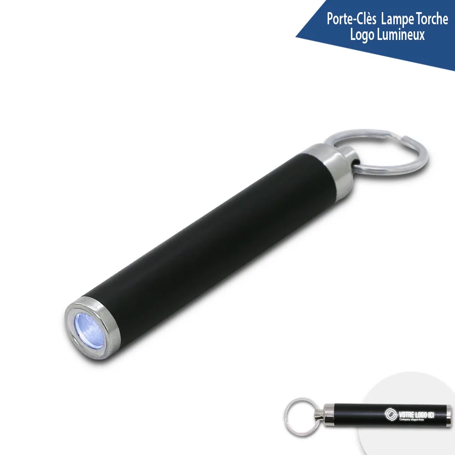 Porte-clés lampe torche logo lumineux