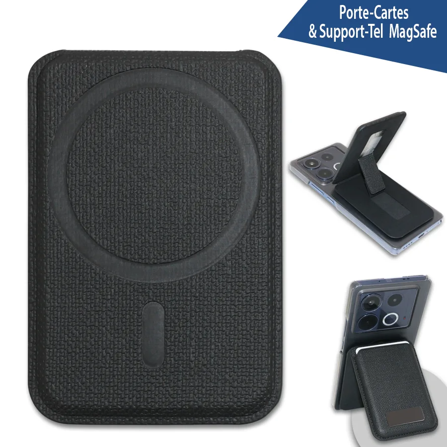 Porte-cartes & support téléphone 2 en 1