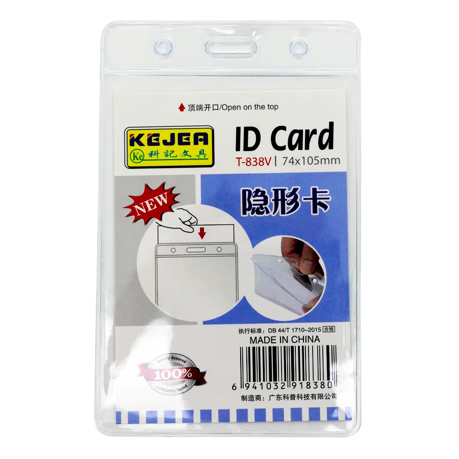 Porte-badge en plastique vertical
