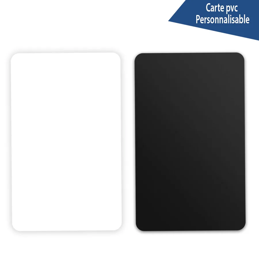 Carte PVC blanche personnalisable