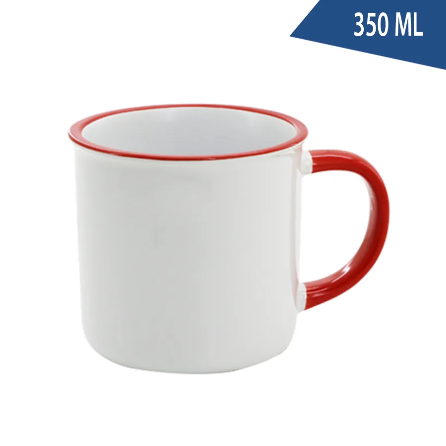 Mug en porcelaine avec touche coloré