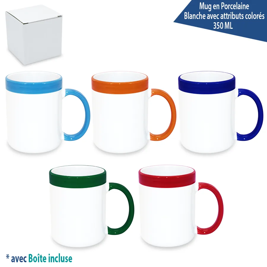 Mug en porcelaine bicolore