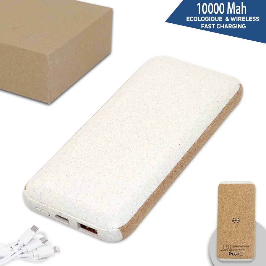 Power-bank wireless eco-friendly 10000 MAH