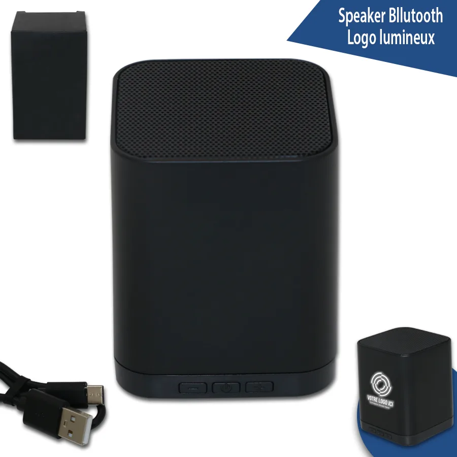 Haut parleur bluetooth noir sans fil