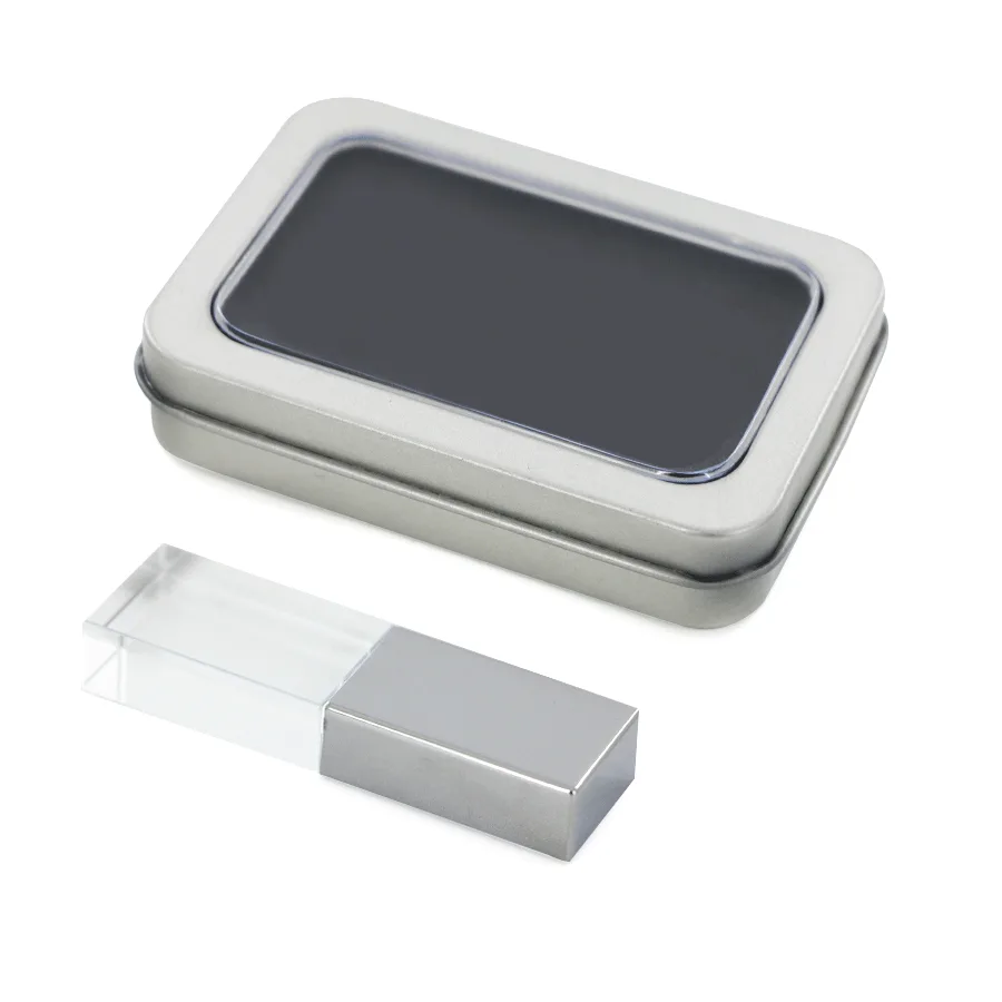 USB 16 GB en métal et cristal