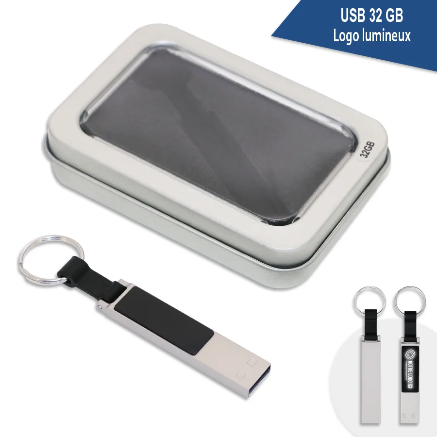 USB lumineuse personnalisable 32 GB
