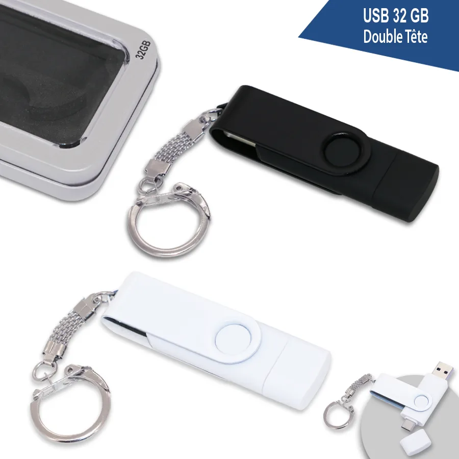 USB 32 GB double tête type-c