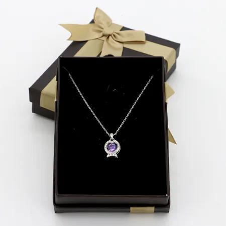 Coffret chaîne pendentif violetta