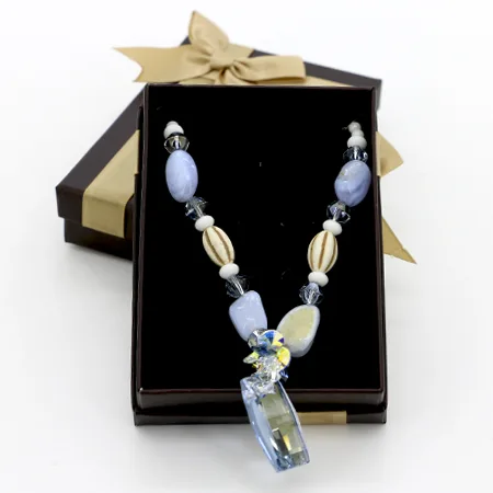 Coffret cadeau collier cristaux c swarovski