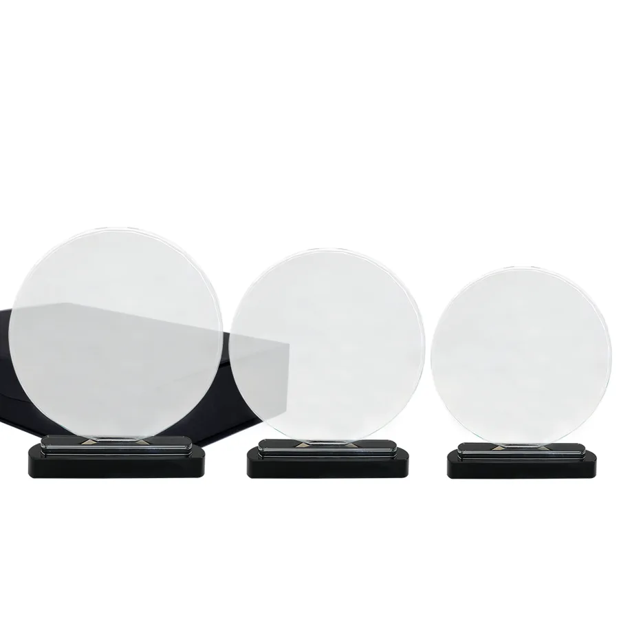 Trophées en verre forme circulaire